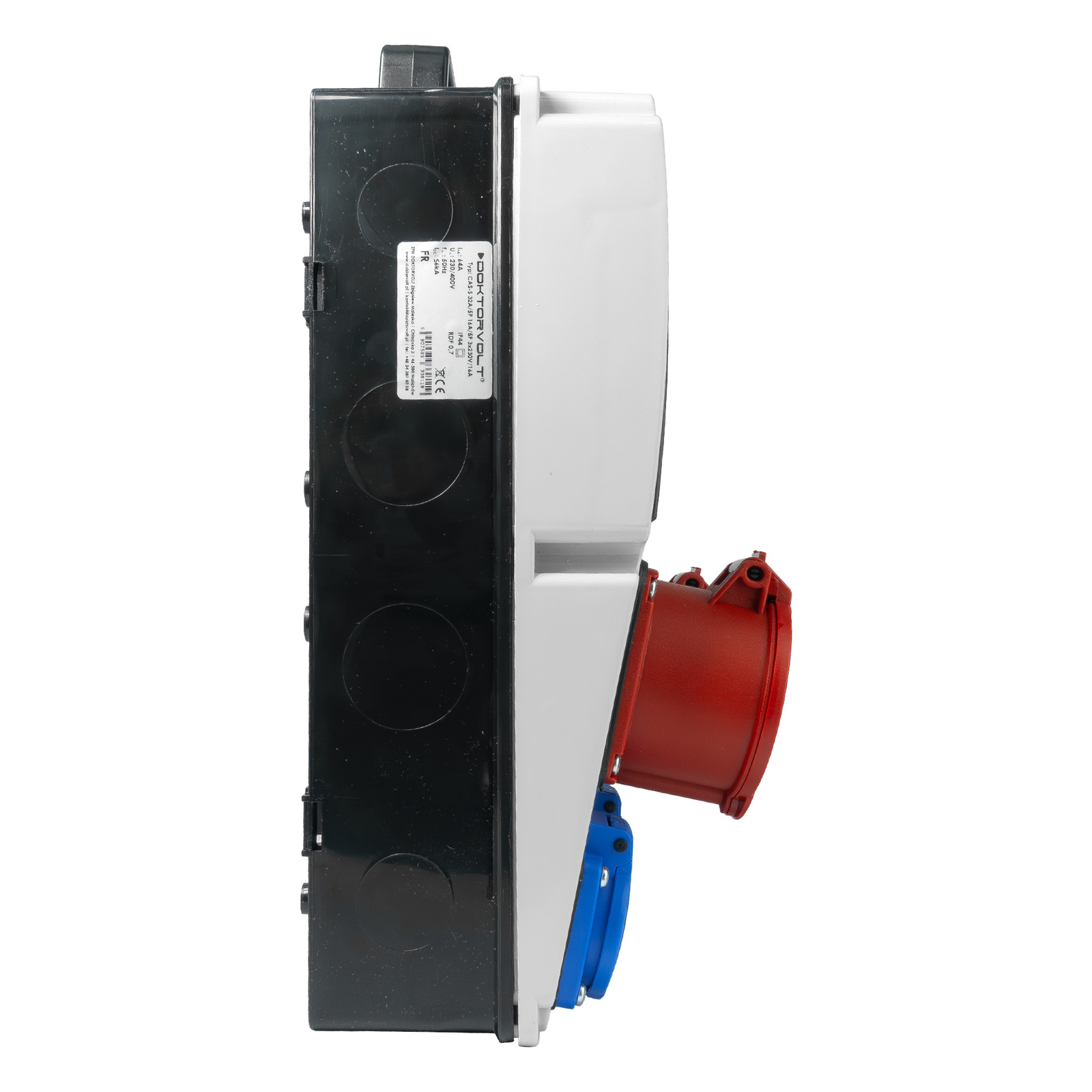 Rozdzielnica budowlana 16A 32A CEE 3x230V erbetka z uchwytem zabezpieczona Doktorvolt DV-8119-F - obrazek 4