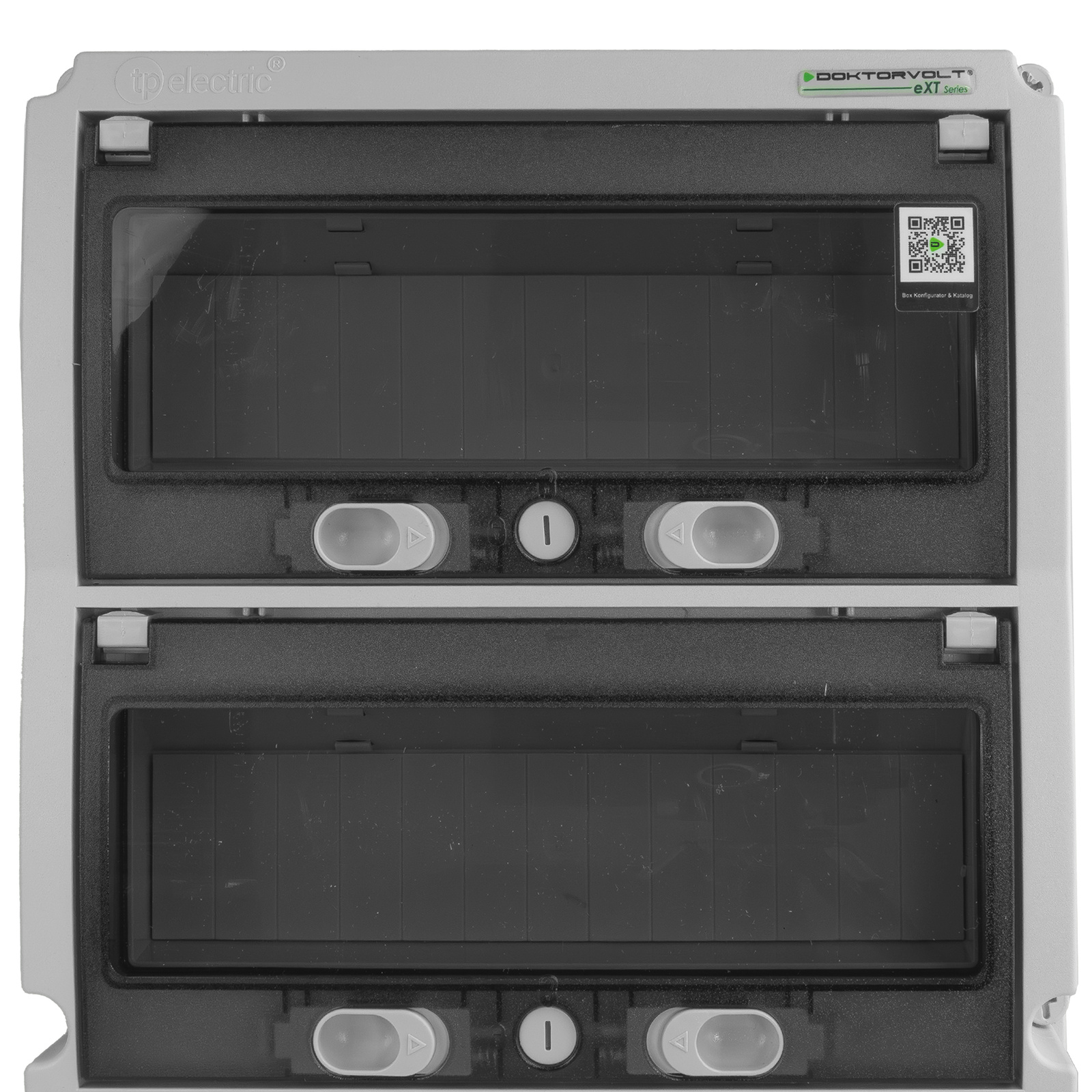 Baustromverteiler 16A 32A CEE 4x230V typ E Stromverteiler mit 26 Module Revisionsfenster Doktorvolt DV-5312-F – Bild 3