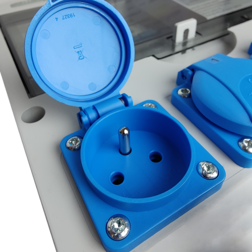 Baustromverteiler 32A 16A gesicherter Stromverteiler 4x230V IP44 DOKTORVOLT DV-S/FI DV-9918-F – Bild 2