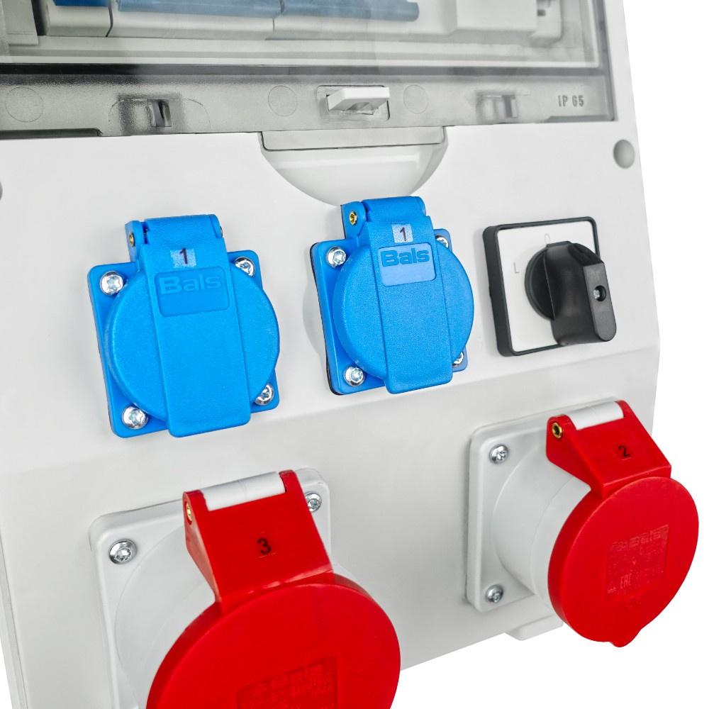 Rozdzielnica budowlana 32A/5P 16A/5P zabezpieczona erbetka 2x230V Doktorvolt ECO-S/FI DV-8683-D - obrazek 2