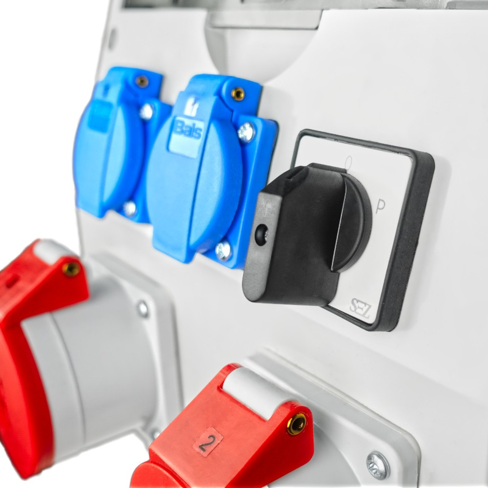 Rozdzielnica budowlana 32A/5P 16A/5P zabezpieczona erbetka 2x230V Doktorvolt ECO-S/FI DV-8683-D - obrazek 3