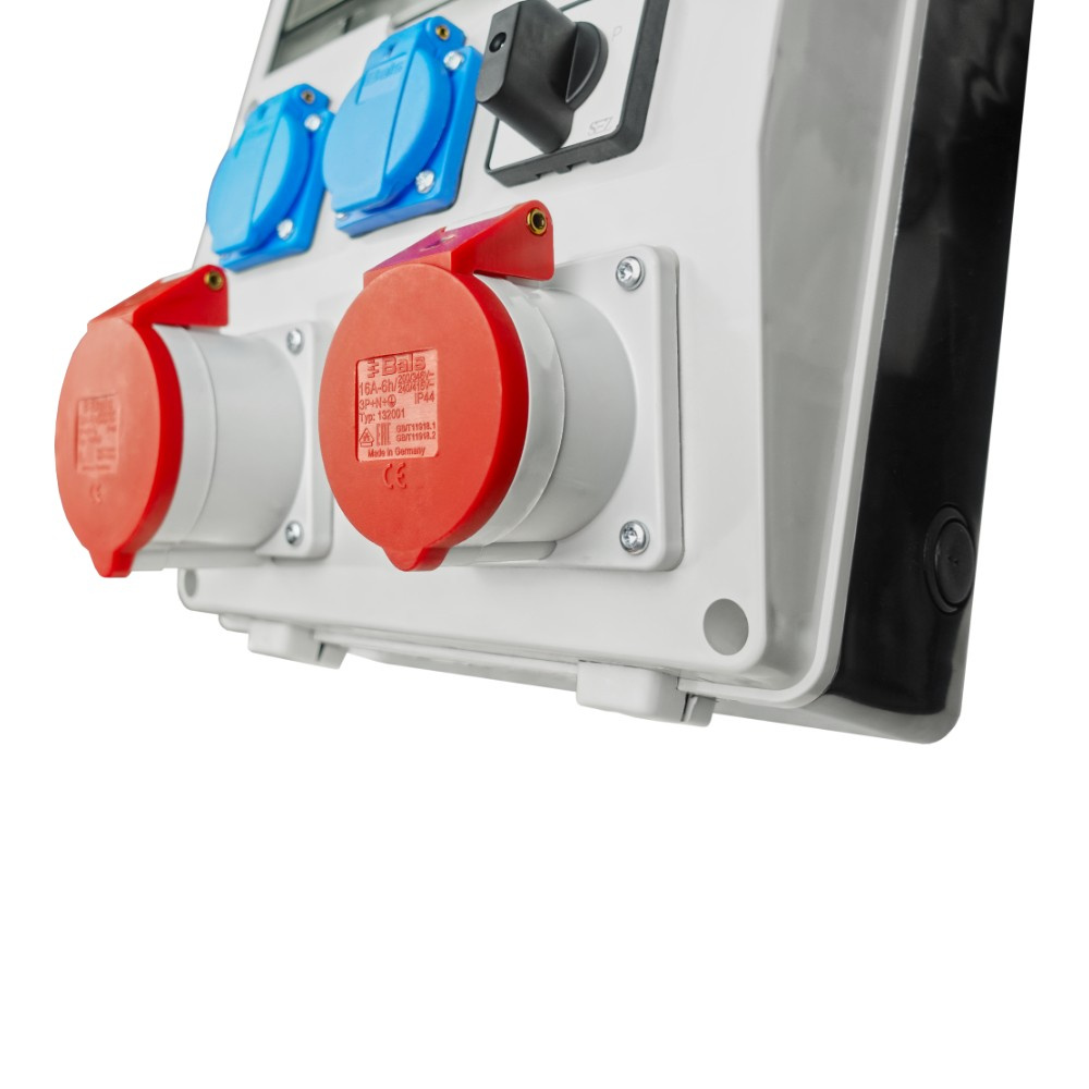 Rozdzielnica budowlana 32A/5P 16A/5P zabezpieczona erbetka 2x230V Doktorvolt ECO-S/FI DV-8683-D - obrazek 4