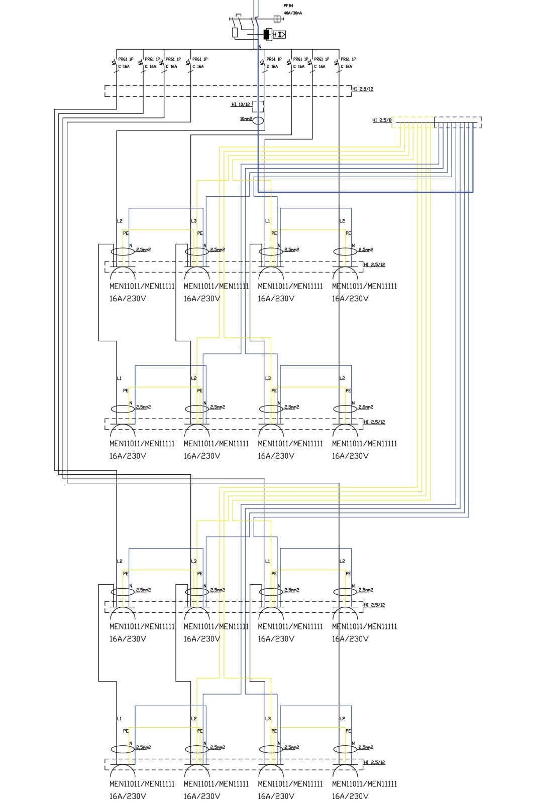 Rozdzielnica budowlana GR-S/FI 16x230V gniazda Schuko Mennekes Doktorvolt® 9078 - obrazek 3