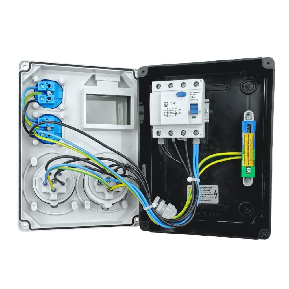 Baustromverteiler FI-Schutzschalter HL-FI 1x16A 1x32A 2x230V Stromverteiler Doktorvolt DV-7242-D – Bild 3