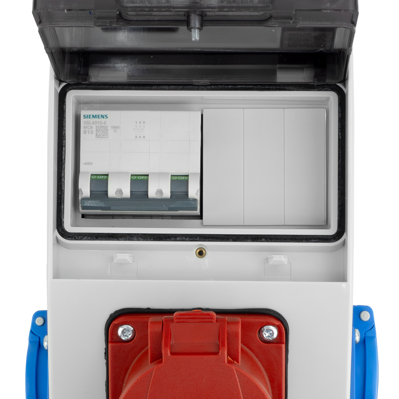 Rozdzielnica budowlana XS 16A 2x230V wyłącznik nadprądowy SIEMENS erbetka IP44 Doktorvolt DV-6081-D - obrazek 3