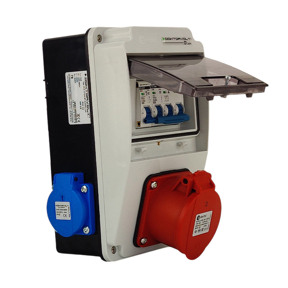 Rozdzielnica budowlana XS-S 16A 2x230V erbetka IP44 gniazda Doktorvolt DV-2144-F - obrazek 2