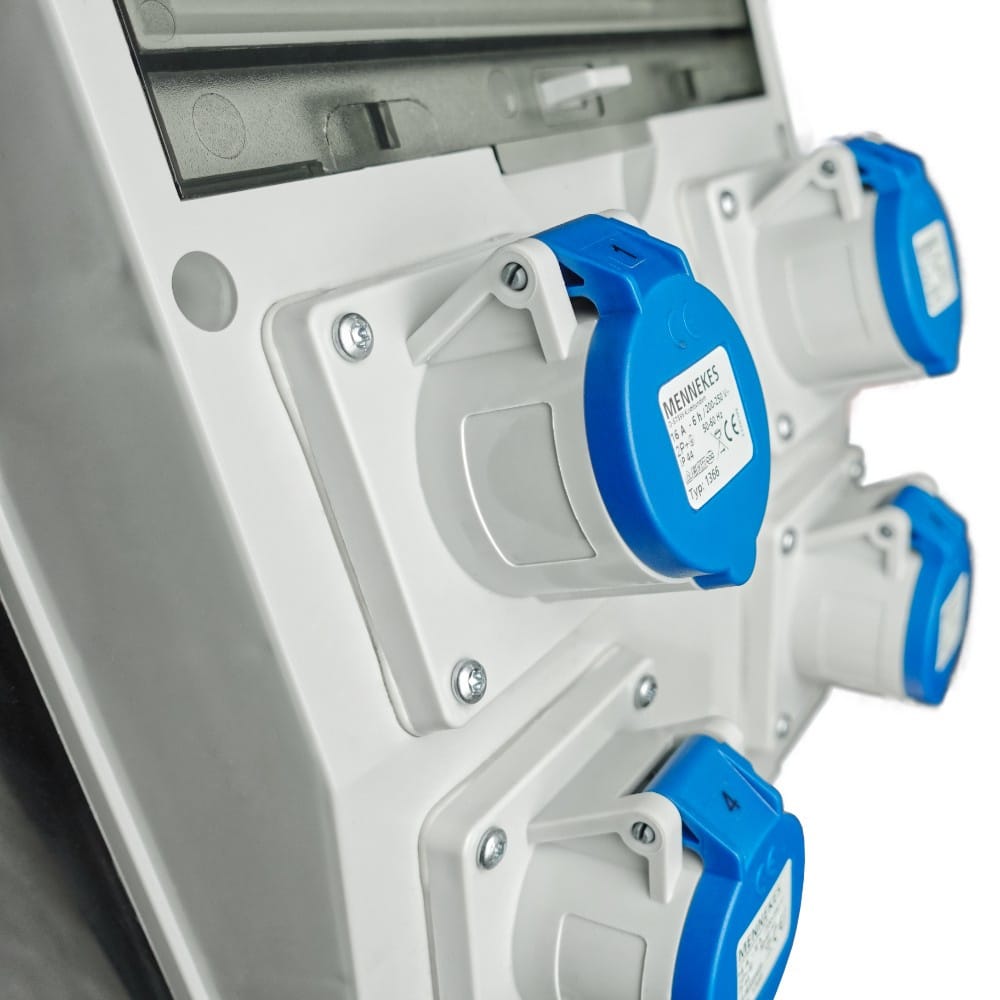 Rozdzielnica budowlana kempingowa TD-S/FI 4x230 gniazda Mennekes DV-7921 - Image 4