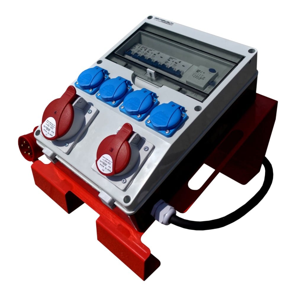 Rozdzielnica budowlana na stojaku z kablem TD-S/FI SET 32A 16A 4x230V Doktorvolt DV-6191-F - obrazek 2