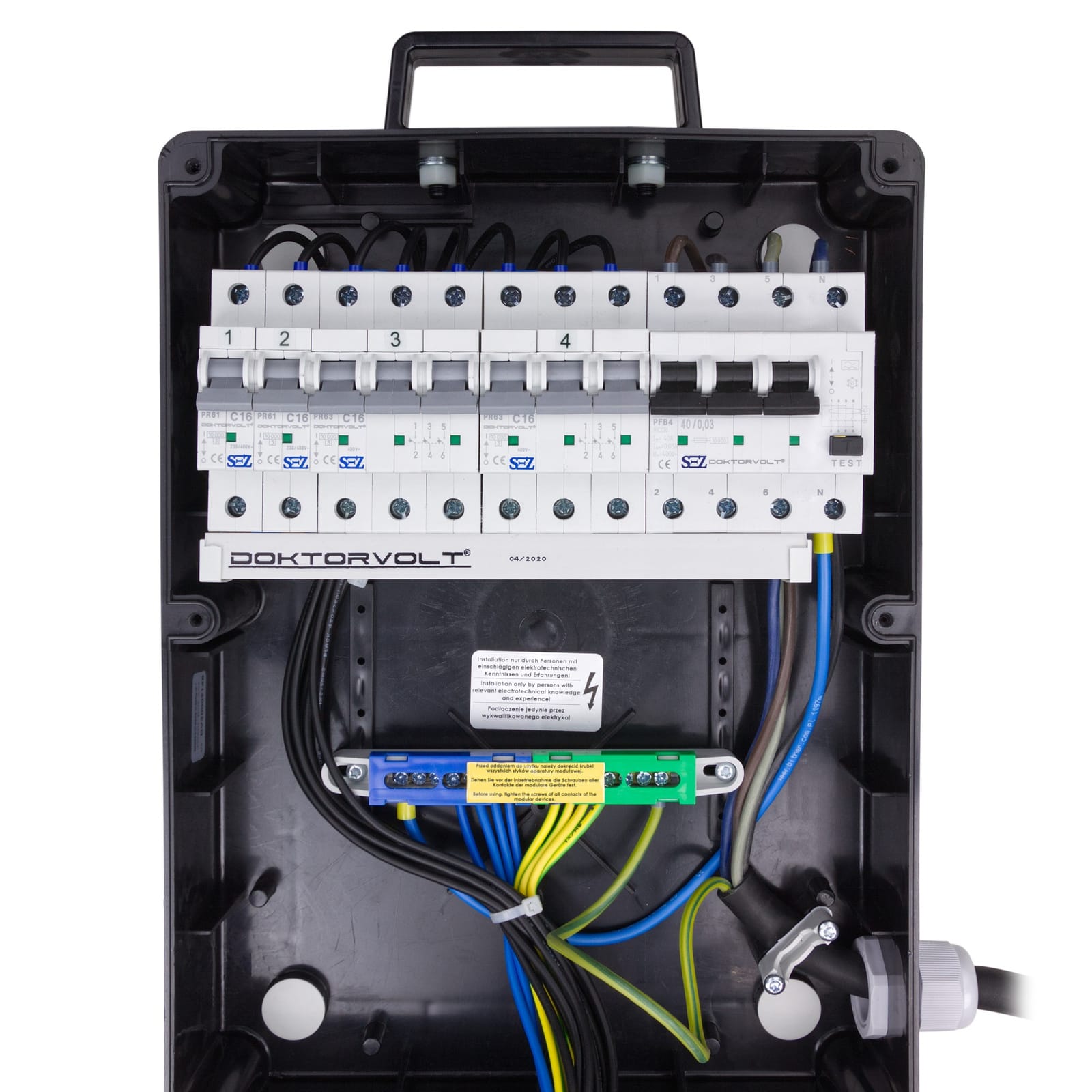 Stromverteiler TD-S/FI 2x16A 4x230V Kabel 5x4mm2 SKH Baustromverteiler Doktorvolt DV-6800-D – Bild 2