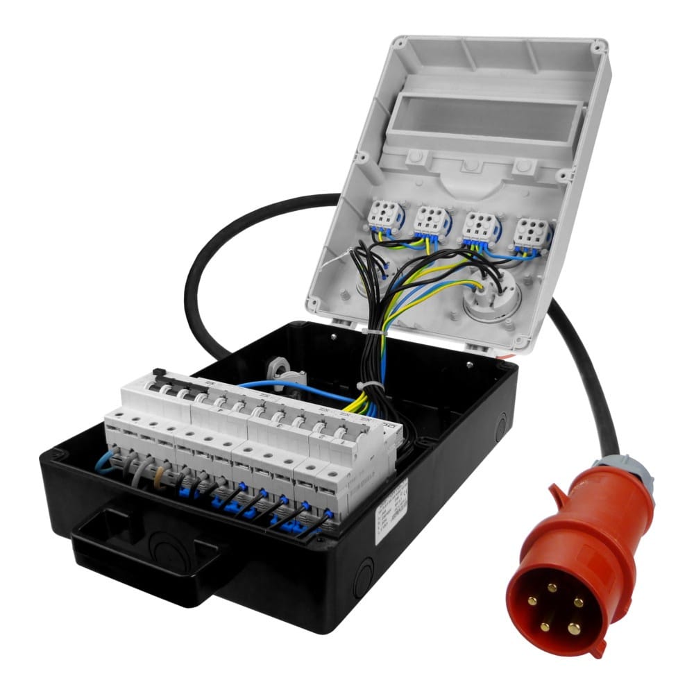Rozdzielnica budowlana z kablem TD-S/FI SKH 32A 16A 4x230V gniazda Mennekes Doktorvolt DV-6978-F - obrazek 3