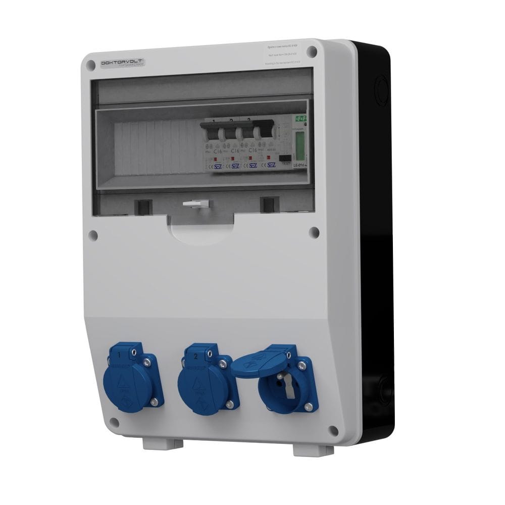 Rozdzielnica budowlana z licznikiem zużycia energii TD-S/FI 3x230V Doktorvolt DV-9894-F - obrazek 2