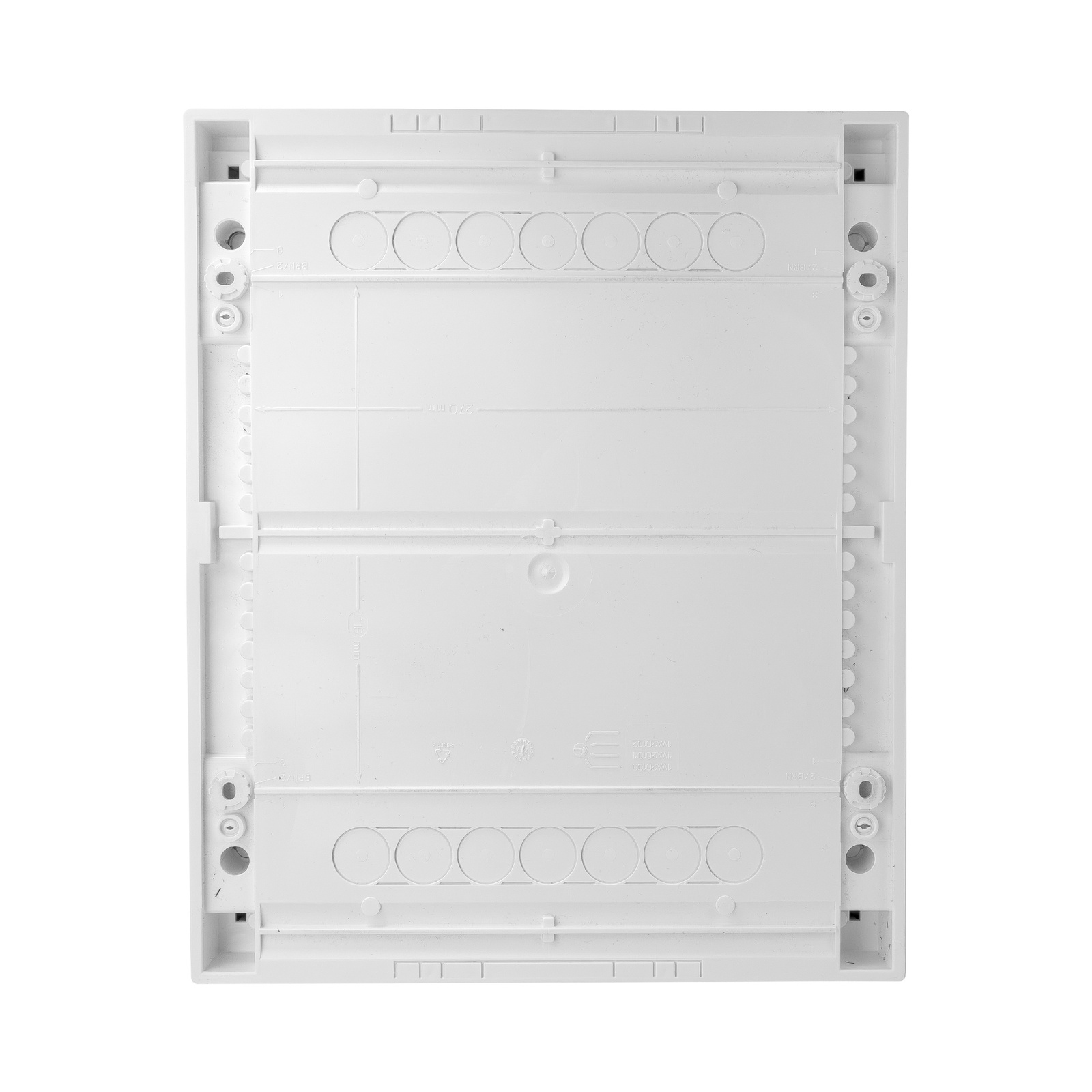 Rozdzielnica modułowa natynkowa 2x12 zabezpieczona 8xMCB 1xRCCB VDE okablowana skrzynka elektryczna Hager 370x305x96,5mm zaciski rozgałęźne L1, L2, L3, N, PE Doktorvolt DV-6319-NT - obrazek 2