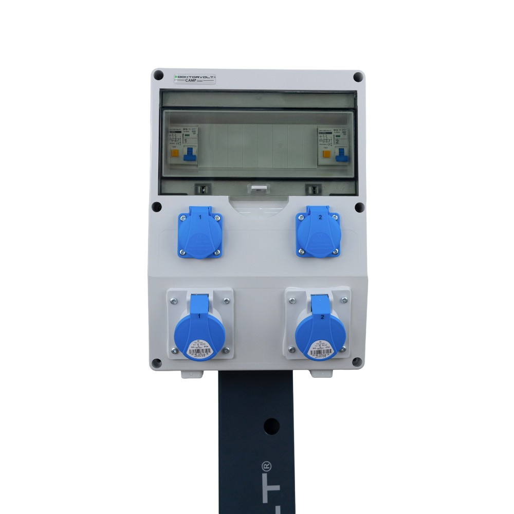 Rozdzielnica na stojaku TD-CAMP FI/LS 2x16A/3P 2x230V 1703 - obrazek 2