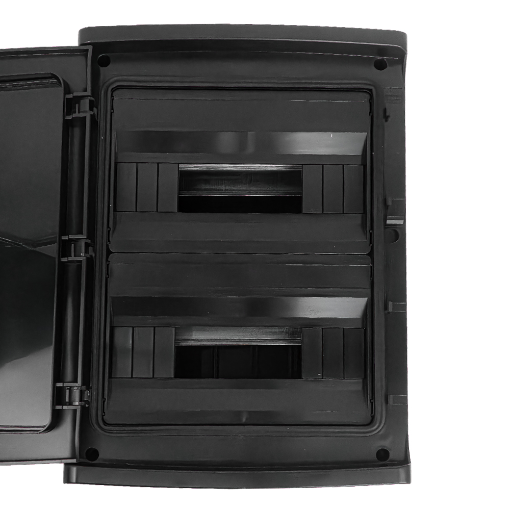 Rozdzielnica natynkowa IP65 24 (12+12) czarna modułowa transparentne drzwi M-L 2x12 940.24.NN HIGHT - obrazek 4