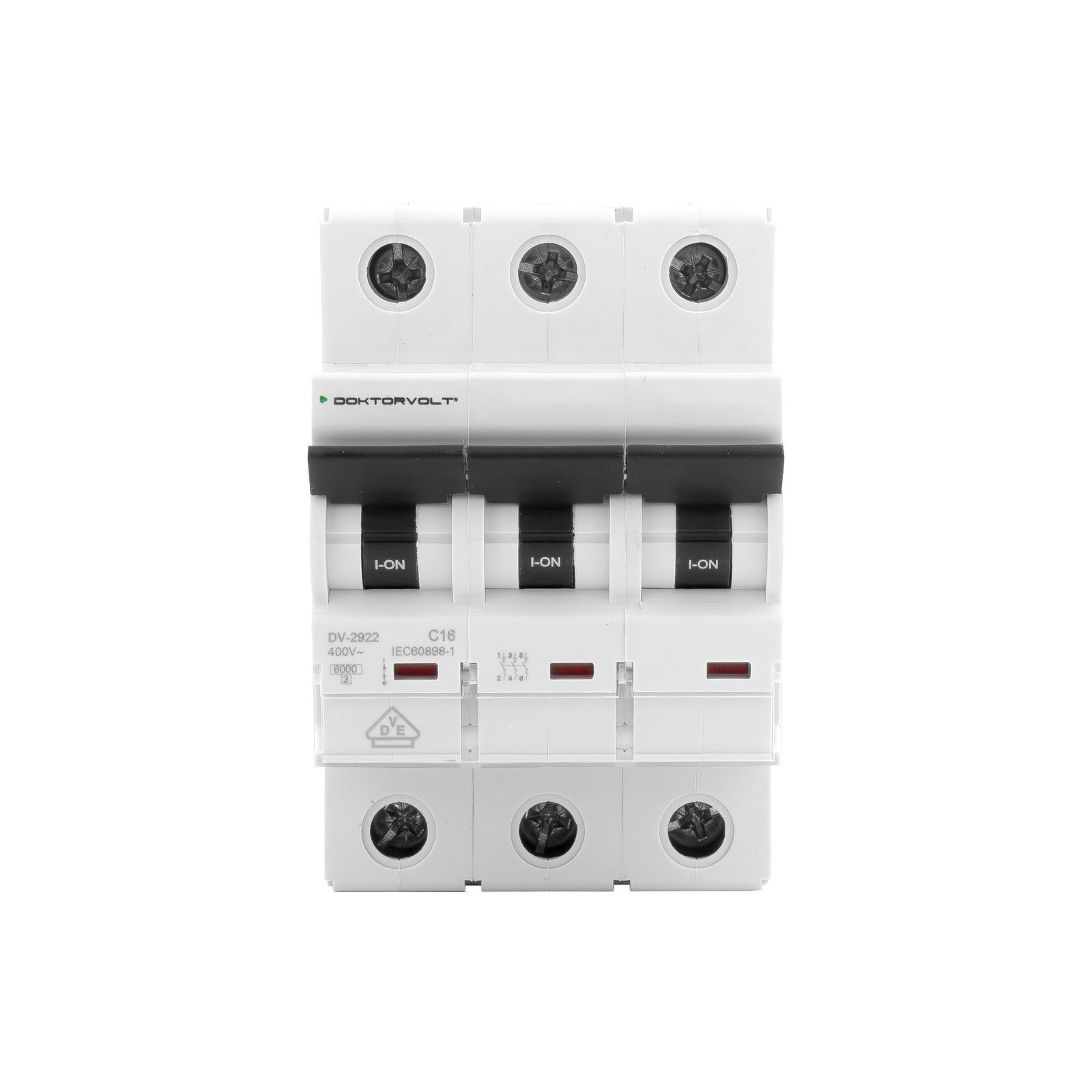 Wyłącznik nadprądowy MCB 6kA 3P 16A VDE C16A Doktorvolt DV-2922 - Image 2