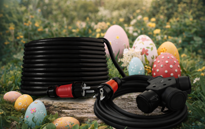 Verlängerungskabel Garten IP44 im Einsatz zu Ostern im Außenbereich