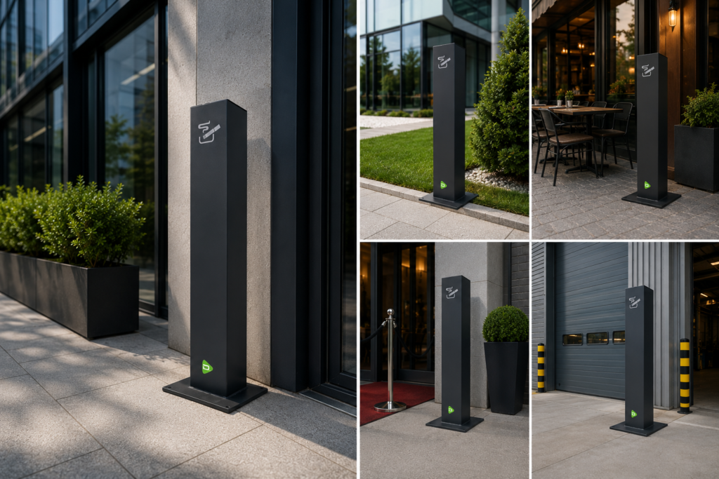 Architektura minimalizmu: Nowy wymiar strefy dla palaczy od Doktorvolt