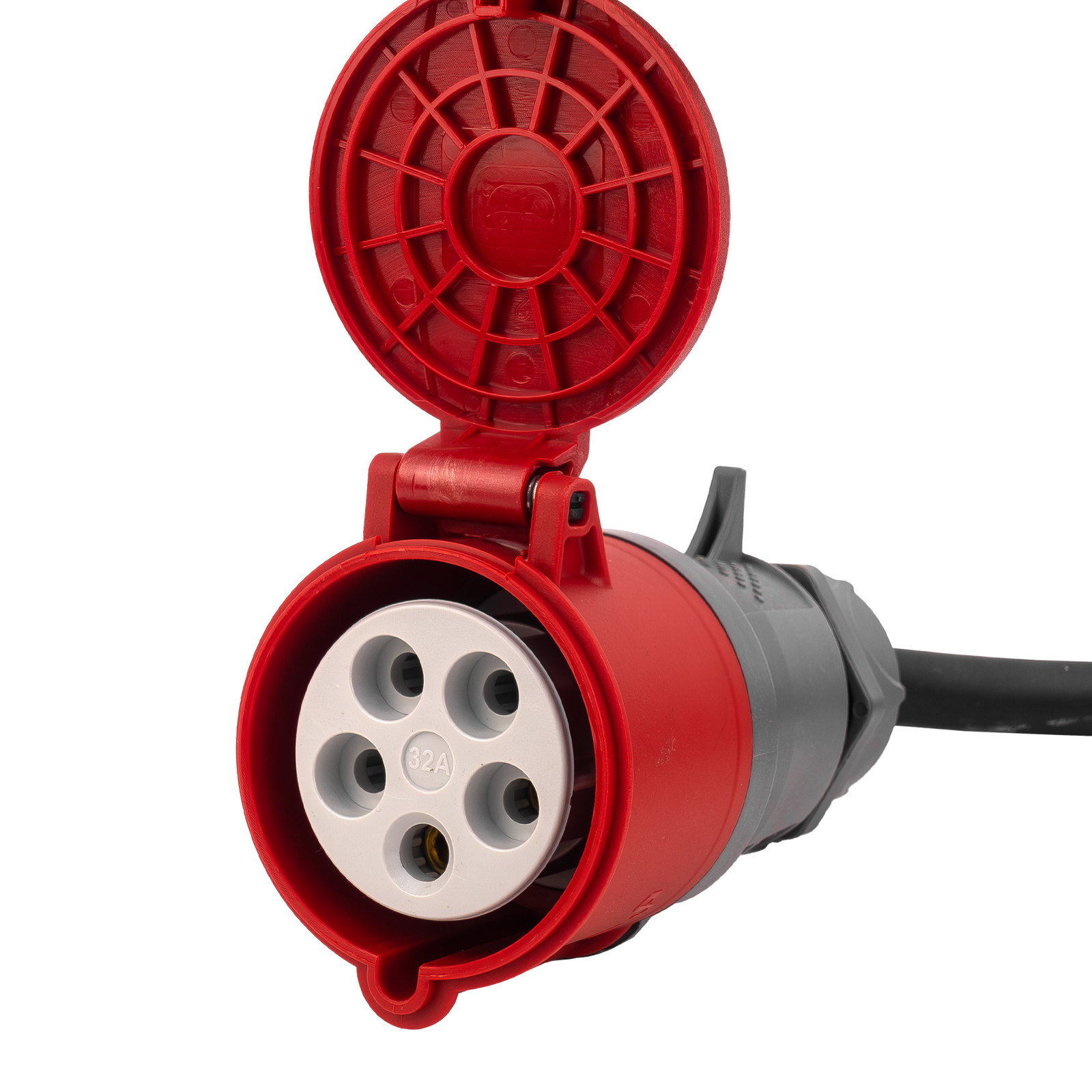 Przedłużacz siłowy 25m 400V CEE 32A 5P IP44 przewód gumowy H07RN-F OnPD 5x4mm2 z rzepem ułatwiającym zwijanie przewodu Doktorvolt DV-6715-CEE-32 - obrazek 4