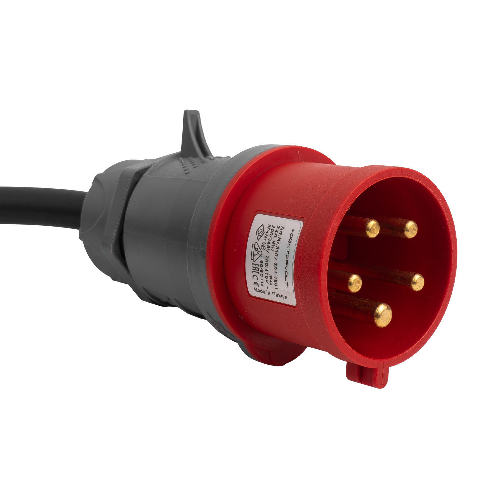 Przedłużacz siłowy 25m 400V CEE 32A 5P IP44 przewód gumowy H07RN-F OnPD 5x4mm2 z rzepem ułatwiającym zwijanie przewodu Doktorvolt DV-6715-CEE-32 - obrazek 7
