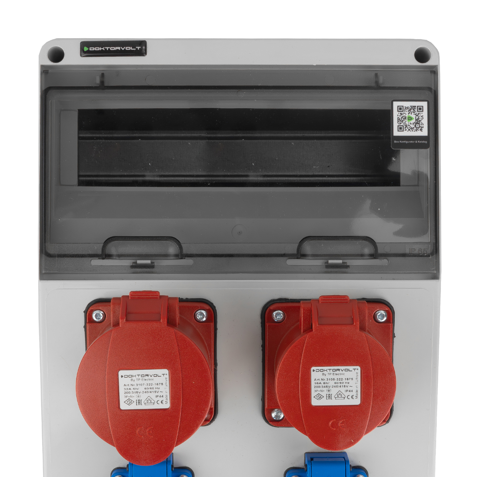 Baustromverteiler JUN 32A/16A/2x230V Bals-Steckdosen DOKTORVOLT® DV-6832-F – Bild 3