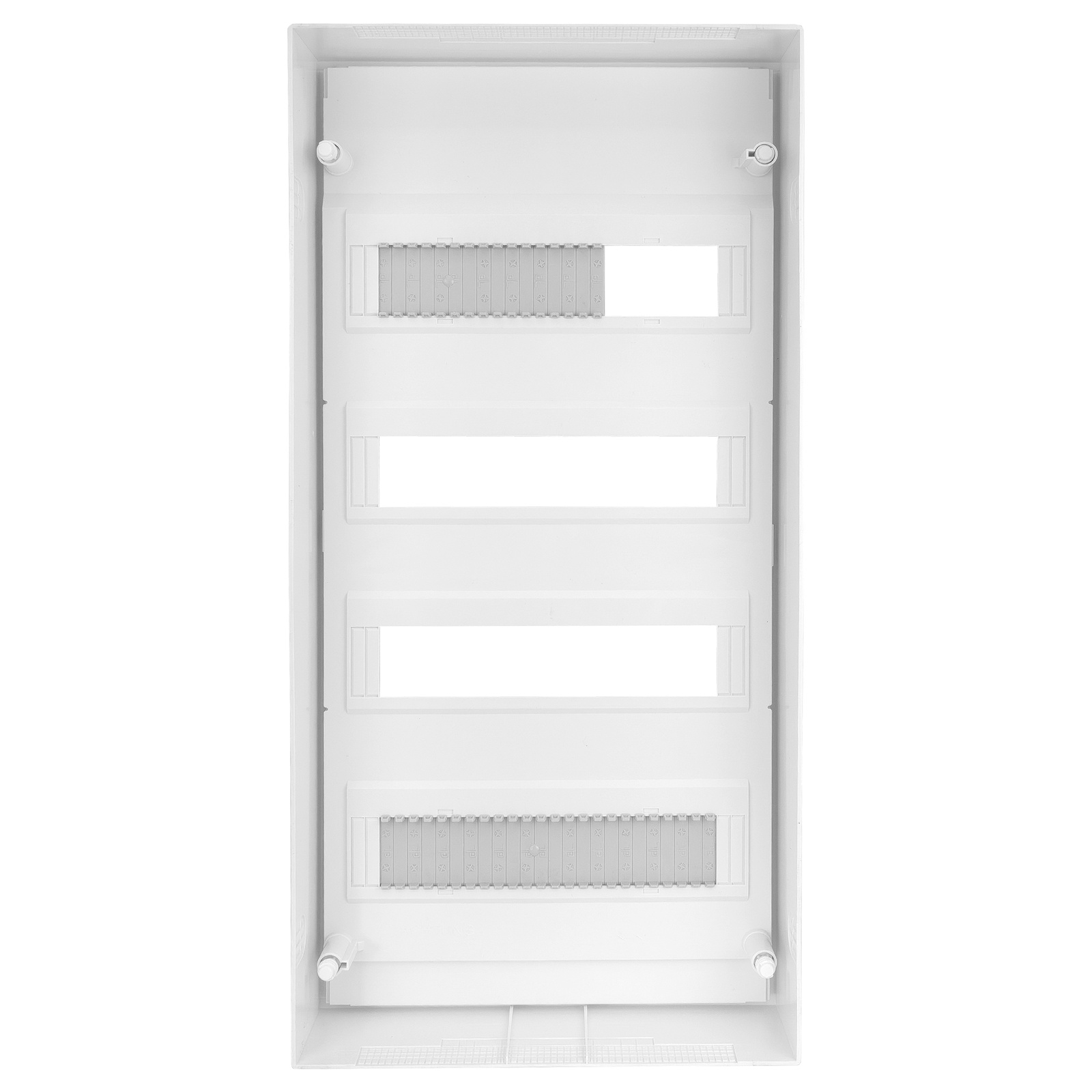 Rozdzielnica modułowa natynkowa 4x12 zabezpieczona 14xMCB 2xRCCB VDE okablowana skrzynka elektryczna Hager 640x305x96,5mm zaciski rozgałęźne L1, L2, L3, N, PE Doktorvolt DV-6364-NT - obrazek 10